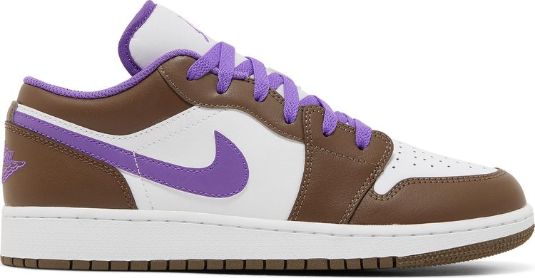נעלי סניקרס Air Jordan 1 Low GS 'Palomino' של המותג נייקי בצבע חום עשויות עוֹר