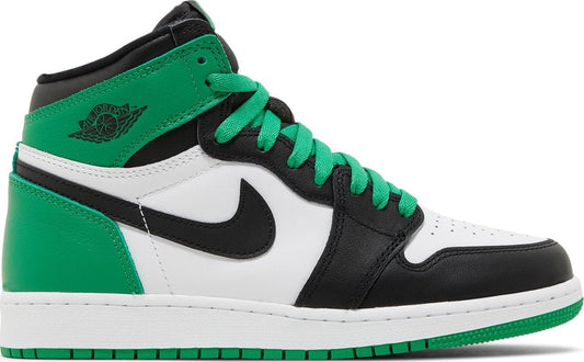 נעלי סניקרס Air Jordan 1 Retro High OG GS 'Lucky Green' של המותג נייקי בצבע ירוק עשויות עוֹר