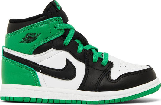 נעלי סניקרס Air Jordan 1 Retro High OG TD 'Lucky Green' של המותג נייקי בצבע ירוק עשויות עוֹר