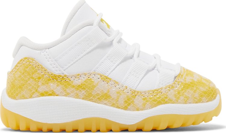 נעלי סניקרס Air Jordan 11 Retro Low TD 'Yellow Snakeskin' של המותג נייקי בצבע צהוב עשויות עוֹר