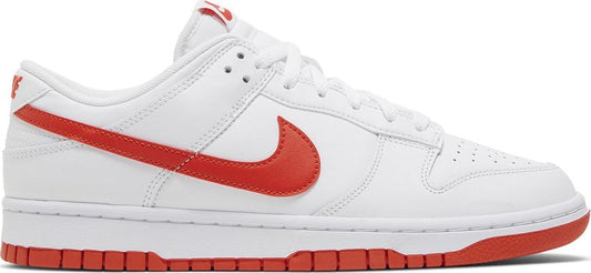 נעלי סניקרס Dunk Low 'Picante Red' של המותג נייקי בצבע לבן עשויות עוֹר