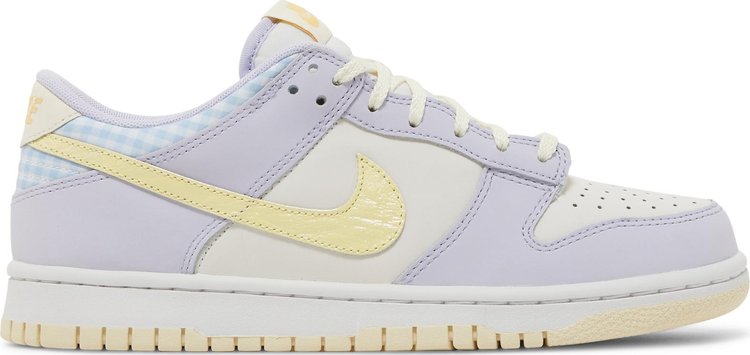 נעלי סניקרס Dunk Low SE GS 'Easter' של המותג נייקי בצבע סָגוֹל עשויות עוֹר