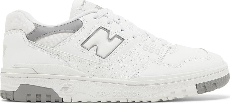 נעלי סניקרס 550 'White Shadow Grey' של המותג ניו באלאנס בצבע לבן עשויות עוֹר