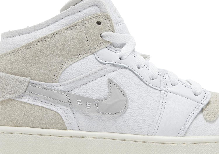 Air Jordan 1 in Mid-Out-White Sail-White Sail