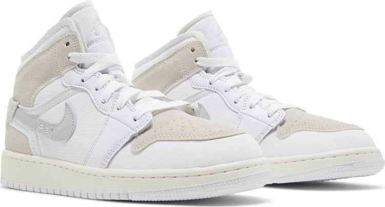 Air Jordan 1 in Mid-Out-White Sail-White Sail