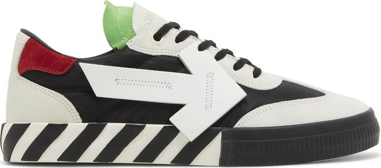 נעלי סניקרס Off-White Floating Arrow Low Vulc Leather 'White Black Green' של המותג אוף וויט בצבע לבן עשויות עור (זמש)