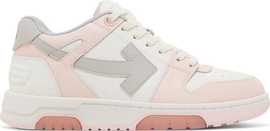 נעלי סניקרס Off-White Wmns Out of Office 'Pink Light Grey' של המותג אוף וויט בצבע לבן עשויות עוֹר