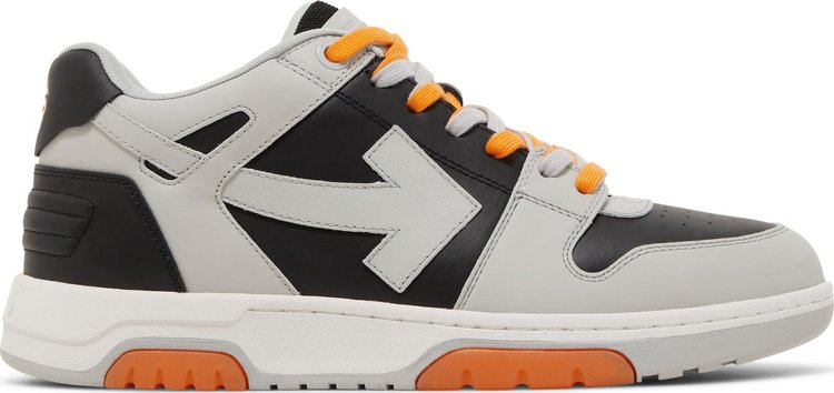 נעלי סניקרס Off-White Out of Office 'Grey Black Orange' של המותג אוף וויט בצבע שָׁחוֹר עשויות עוֹר