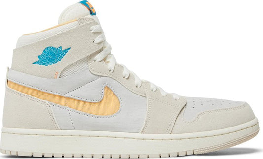 נעלי סניקרס Air Jordan 1 High Zoom Comfort 2 'Light Orewood Citrus' של המותג נייקי בצבע חום עשויות עור (זמש)