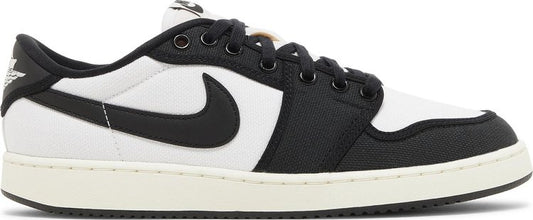 נעלי סניקרס Air Jordan 1 KO Low 'Black White' של המותג נייקי בצבע שָׁחוֹר עשויות בַּד