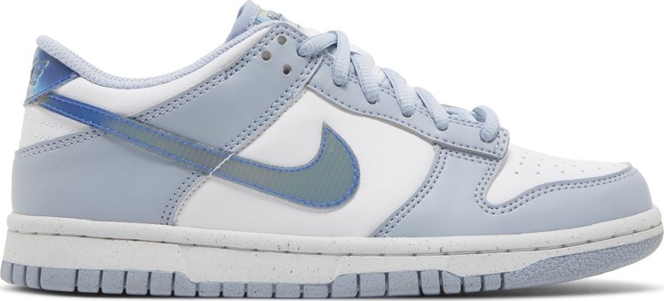 נעלי סניקרס Dunk Low Next Nature GS 'Blue Whisper Lenticular' של המותג נייקי בצבע כְּחוֹל עשויות עוֹר