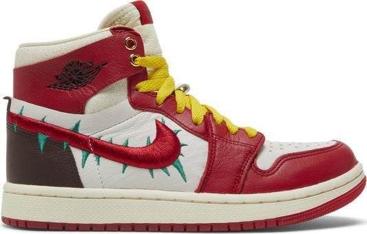 נעלי סניקרס Teyana Taylor x Wmns Air Jordan 1 High Zoom Comfort 2 'A Rose From Harlem' של המותג נייקי בצבע אָדוֹם עשויות עוֹר