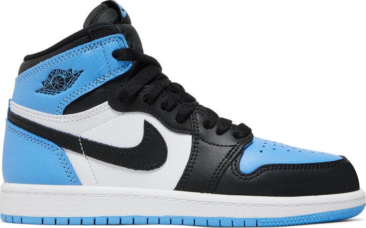 נעלי סניקרס Air Jordan 1 Retro High OG PS 'UNC Toe' של המותג נייקי בצבע כְּחוֹל עשויות עוֹר