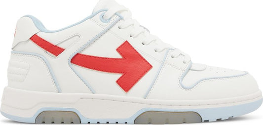 נעלי סניקרס Off-White Out of Office 'Outlined - Light Blue Red' של המותג אוף וויט בצבע לבן עשויות עוֹר