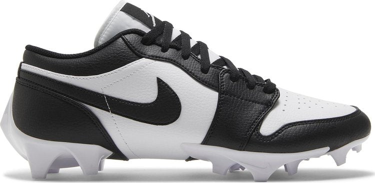 נעלי סניקרס Jordan 1 Low TD Cleat 'Black White' 2023 של המותג נייקי בצבע שָׁחוֹר עשויות עוֹר