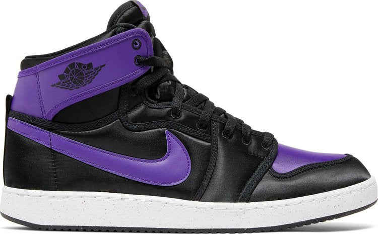 נעלי סניקרס Air Jordan 1 KO High 'Black Field Purple' של המותג נייקי בצבע סָגוֹל עשויות מֶשִׁי