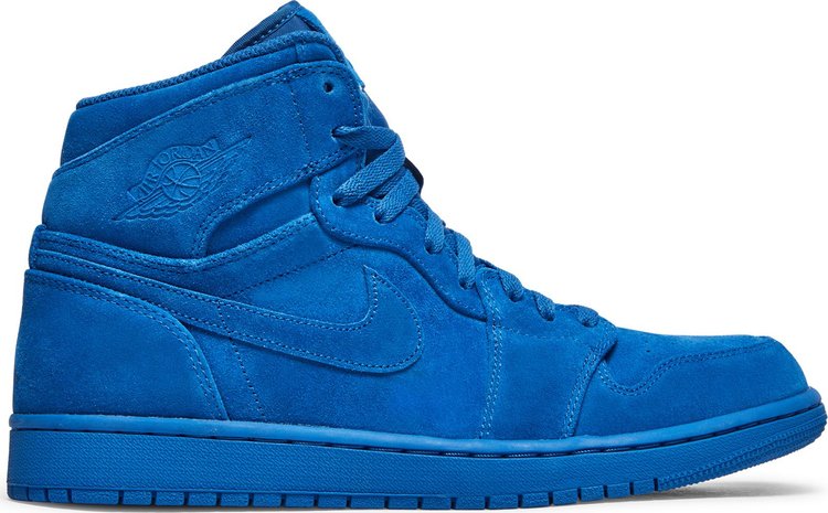 נעלי סניקרס Air Jordan 1 Retro High 'Blue Suede' של המותג נייקי בצבע כְּחוֹל עשויות עוֹר