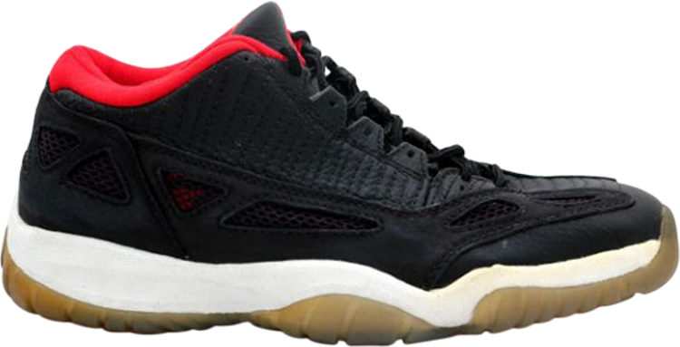 נעלי סניקרס Air Jordan 11 OG Low IE 'Bred' 1996 של המותג נייקי בצבע שָׁחוֹר עשויות עוֹר