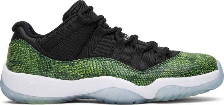 נעלי סניקרס Air Jordan 11 Retro Low 'Snake' של המותג נייקי בצבע שָׁחוֹר עשויות 