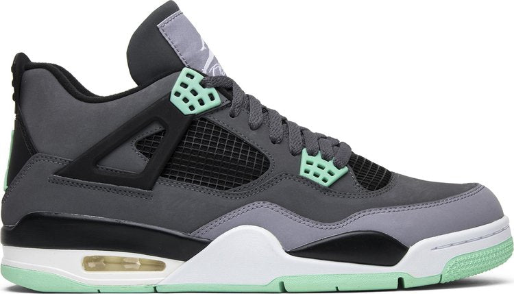 נעלי סניקרס Air Jordan 4 Retro 'Green Glow' של המותג נייקי בצבע אפור עשויות 