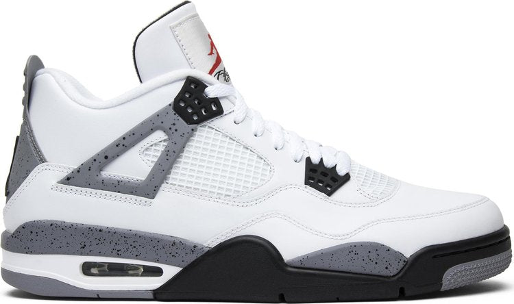 נעלי סניקרס Air Jordan 4 Retro 'Cement' 2012 של המותג נייקי בצבע לבן עשויות 