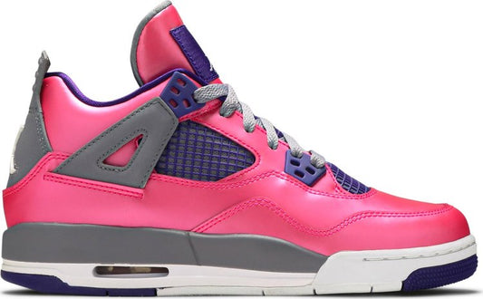 נעלי סניקרס Air Jordan 4 Retro GS 'Pink Foil' של המותג נייקי בצבע וָרוֹד עשויות עור פטנט
