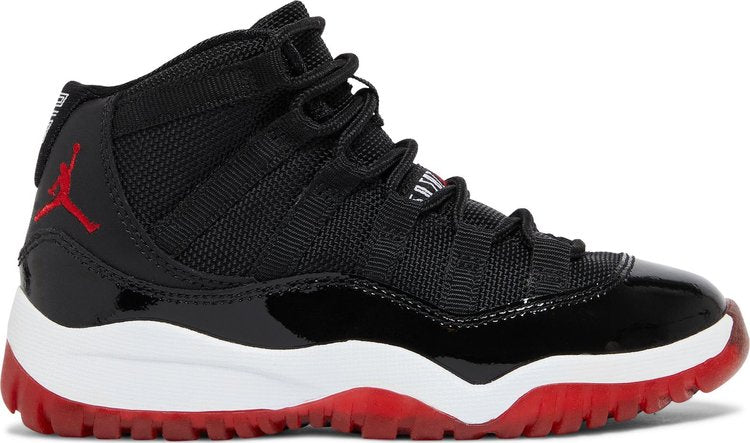 נעלי סניקרס Air Jordan 11 Retro PS 'Bred' 2012 של המותג נייקי בצבע שָׁחוֹר עשויות 