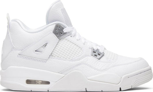 נעלי סניקרס Air Jordan 4 Retro BG 'Pure Money' של המותג נייקי בצבע לבן עשויות 