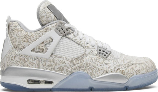 נעלי סניקרס Air Jordan 4 Retro 'Laser' של המותג נייקי בצבע לבן עשויות 