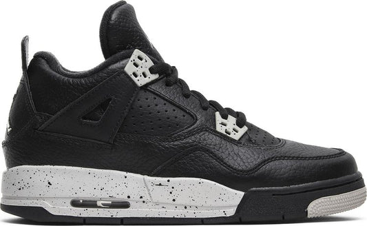 נעלי סניקרס Air Jordan 4 Retro BG 'Oreo' של המותג נייקי בצבע שָׁחוֹר עשויות 