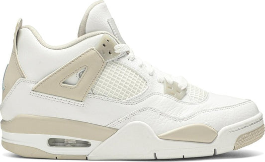 נעלי סניקרס Air Jordan 4 Retro GS 'Linen' של המותג נייקי בצבע לבן עשויות 