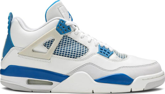 נעלי סניקרס Air Jordan 4 Retro 'Military Blue' 2006 של המותג נייקי בצבע לבן עשויות 