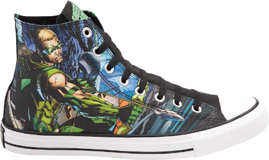 נעלי סניקרס DC Comics x Chuck Taylor All Star High 'Green Arrow' של המותג קונברס אולסטאר בצבע ירוק עשויות 