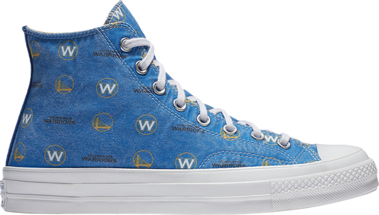 נעלי סניקרס NBA x Chuck 70 Hi 'Golden State Warriors' של המותג קונברס אולסטאר בצבע כְּחוֹל עשויות 