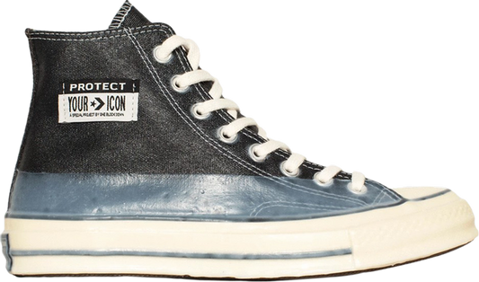 נעלי סניקרס One Block Down x Chuck 70 'Protect Your Icon - Black' של המותג קונברס אולסטאר בצבע שָׁחוֹר עשויות 