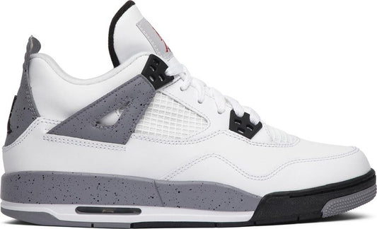 נעלי סניקרס Air Jordan 4 Retro GS 'Cement' 2012 של המותג נייקי בצבע לבן עשויות 