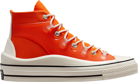 נעלי סניקרס Chuck 70 Utility High 'Hybrid Function - Bold Mandarin' של המותג קונברס אולסטאר בצבע כתום עשויות בַּד