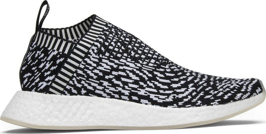 נעלי סניקרס NMD_CS2 Primeknit 'Zebra' של המותג אדידס בצבע שָׁחוֹר עשויות ניילון פוליאסטר Primeknit