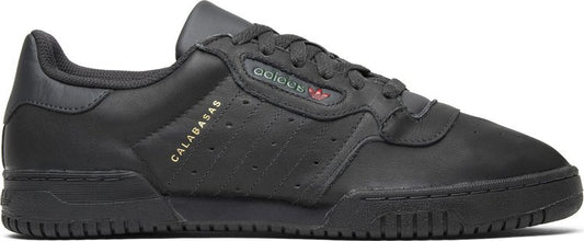 נעלי סניקרס Yeezy Powerphase Calabasas 'Core Black' של המותג אדידס בצבע שָׁחוֹר עשויות עוֹר