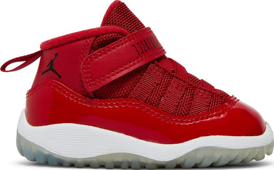 נעלי סניקרס Air Jordan 11 Retro TD 'Win Like '96' של המותג נייקי בצבע אָדוֹם עשויות 