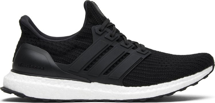 נעלי סניקרס UltraBoost 4.0 'Core Black' של המותג אדידס בצבע שָׁחוֹר עשויות ניילון פוליאסטר Primeknit