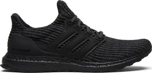 נעלי סניקרס UltraBoost 4.0 'Triple Black' של המותג אדידס בצבע שָׁחוֹר עשויות ניילון פוליאסטר Primeknit