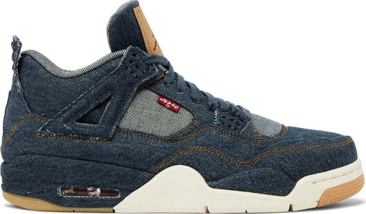 נעלי סניקרס Levi's x Air Jordan 4 Retro 'Denim' של המותג נייקי בצבע כְּחוֹל עשויות כותנה