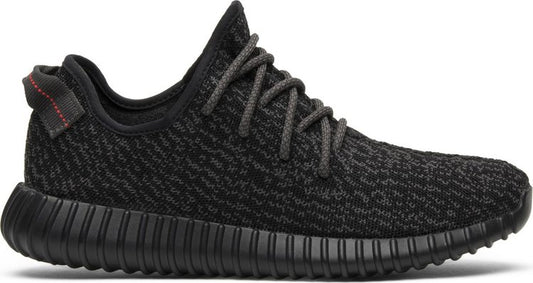 נעלי סניקרס Yeezy Boost 350 'Pirate Black' 2015 של המותג אדידס בצבע שָׁחוֹר עשויות ניילון פוליאסטר Primeknit