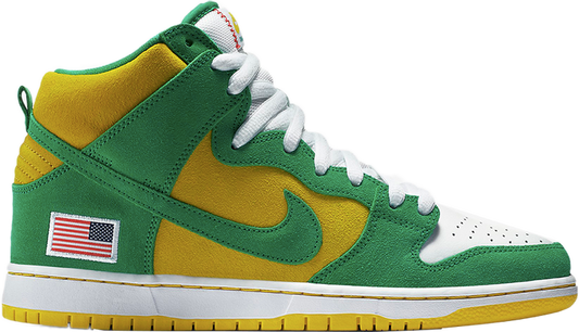 נעלי סניקרס Dunk High Pro SB 'Oakland Athletics' של המותג נייקי בצבע ירוק עשויות 