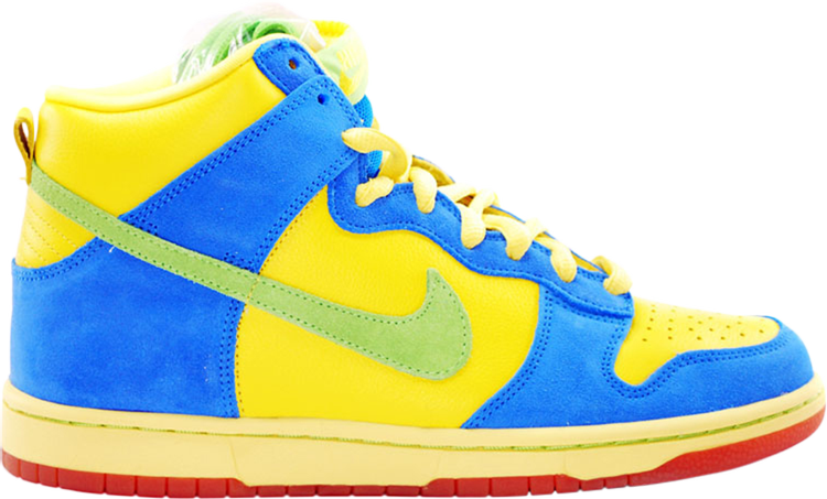 נעלי סניקרס Dunk High Pro SB 'Marge Simpson' של המותג נייקי בצבע צהוב עשויות 