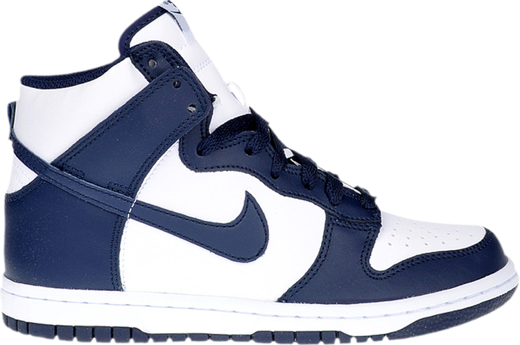 נעלי סניקרס Dunk High GS 'White Obsidian' של המותג נייקי בצבע לבן עשויות עוֹר