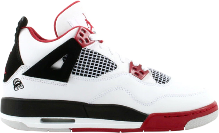 נעלי סניקרס Air Jordan 4 Retro GS 'Mars Blackmon' של המותג נייקי בצבע לבן עשויות 