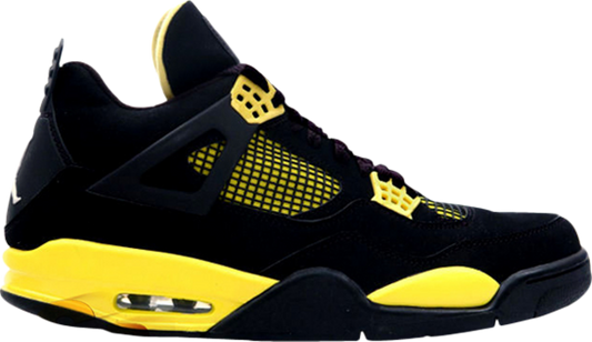 נעלי סניקרס Air Jordan 4 Retro LS 'Thunder' של המותג נייקי בצבע שָׁחוֹר עשויות 