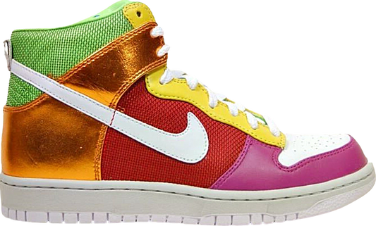 נעלי סניקרס Wmns Dunk High Premium 'Multi-Color' של המותג נייקי בצבע צבעוני עשויות עוֹר